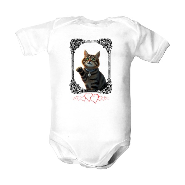 Dětské body  s potiskem Mimi - Cat body 