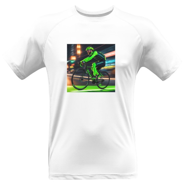 Pánské funkční tričko Premium s potiskem Cyklista ve městě 