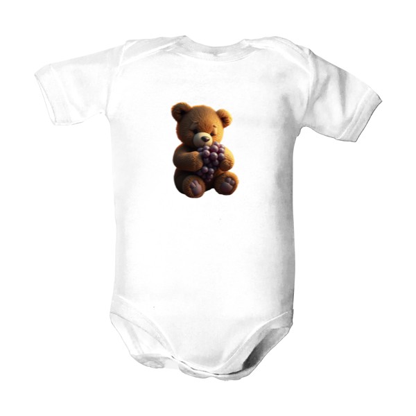 Dětské body  s potiskem Medvídek a hrozno 