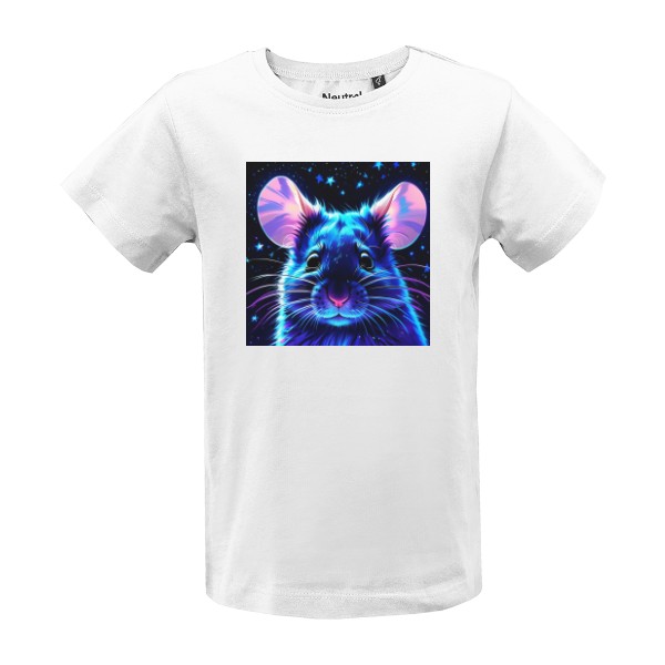 Tričko s potiskem Myšák Neon