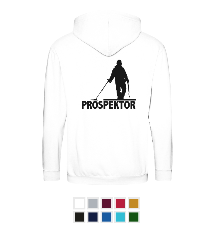Mikina na zip unisex s potiskem Prospektor - Více barev | Pánské | Černá silueta