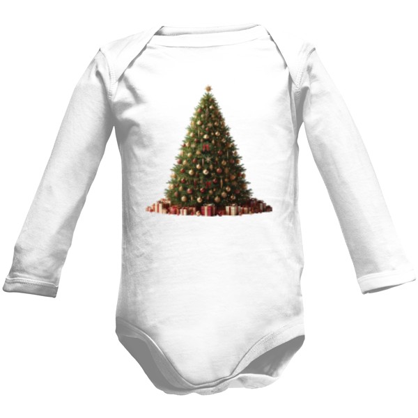 Dětské body Long  s potiskem Vánoční body 