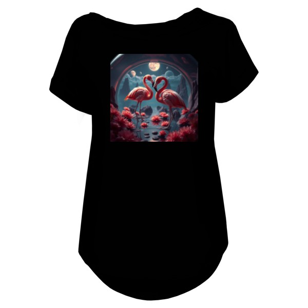 Tričko s potiskem Zamilovaní Plameňáci 